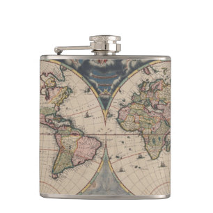 Flasques Carte du monde antique : Art de la cartographie hi