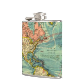 Flasques Carte du monde avec les États-Unis (Gauche)