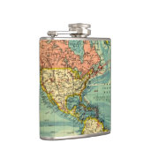 Flasques Carte du monde avec les États-Unis (Droite)