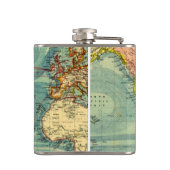 Flasques Carte du monde avec les États-Unis (Dos)