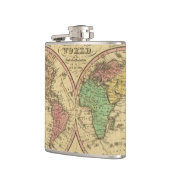 Flasques Carte du monde sur la projection globulaire (Gauche)