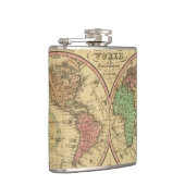 Flasques Carte du monde sur la projection globulaire (Droite)