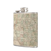 Flasques Carte du Texas aux frontières du comté (Gauche)