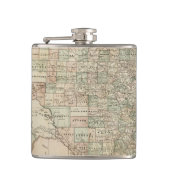 Flasques Carte du Texas aux frontières du comté (Devant)