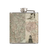 Flasques Carte du Texas aux frontières du comté (Dos)