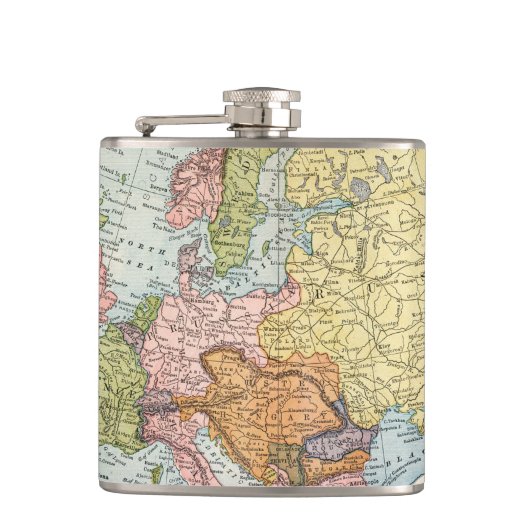 FLASQUES CARTE : L'EUROPE, 1885 (Devant)