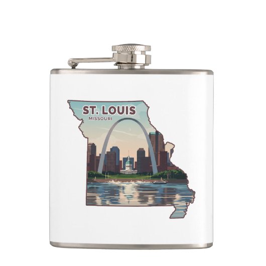 Flasques Carte Saint-Louis Missouri (Devant)