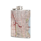 Flasques Carte topographique de Seattle (Gauche)