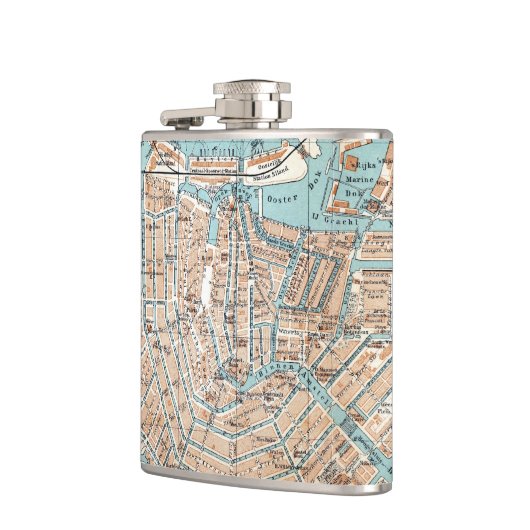 Flasques Carte vintage d'Amsterdam (1905) (Gauche)