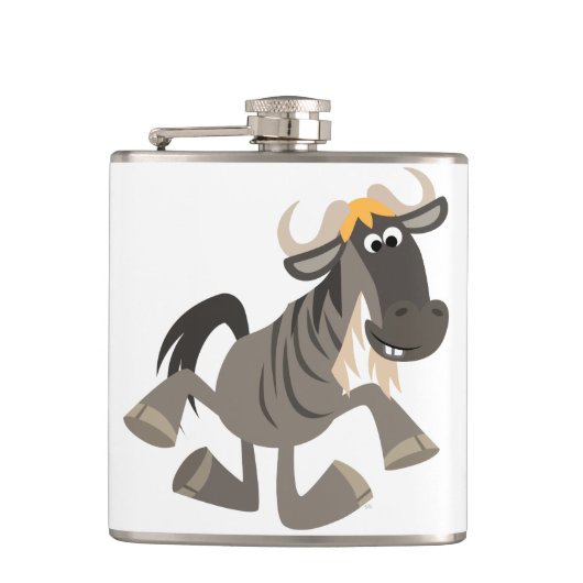 Flasques Cartographie Tap Dancing Wildebeest Hip Flask (Devant)