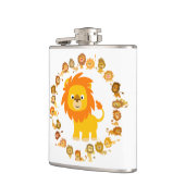 Flasques Carton mignon Lion Mandala Hip Flask (Gauche)