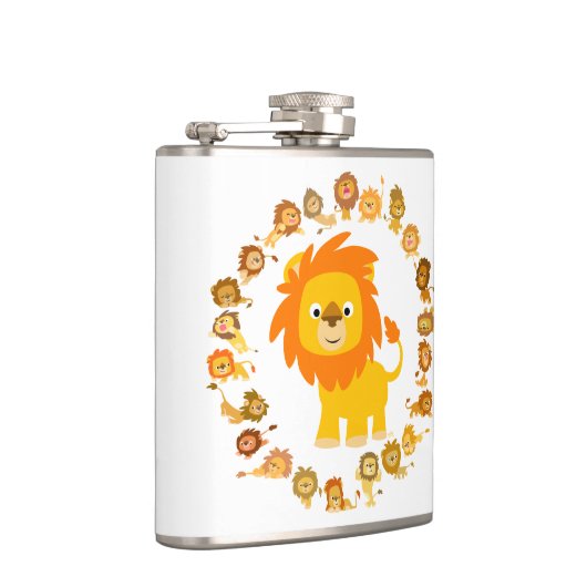 Flasques Carton mignon Lion Mandala Hip Flask (Droite)