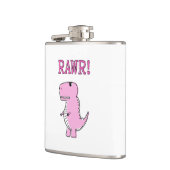 Flasques Cartoon T-Rex Dinosaur Mignonne Et Rose En Colère (Gauche)