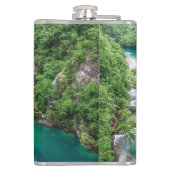 Flasques Cascade de cascade dans le parc des lacs Plitvice, (Dos)