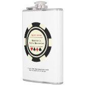 Flasques Casino Poker Chip Black Off-White Anniversaire (Gauche)