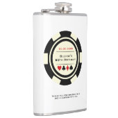 Flasques Casino Poker Chip Black Off-White Anniversaire (Droite)