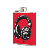 Flasques Casque DJ Musique Noire (Gauche)
