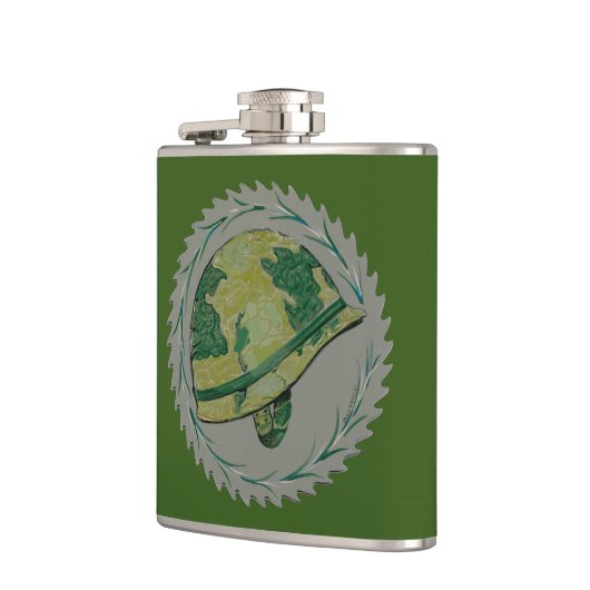 Flasques Casque militaire vert (Gauche)