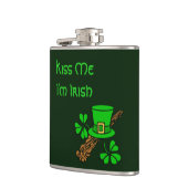 Flasques Casquette et Shamrock irlandais (Gauche)
