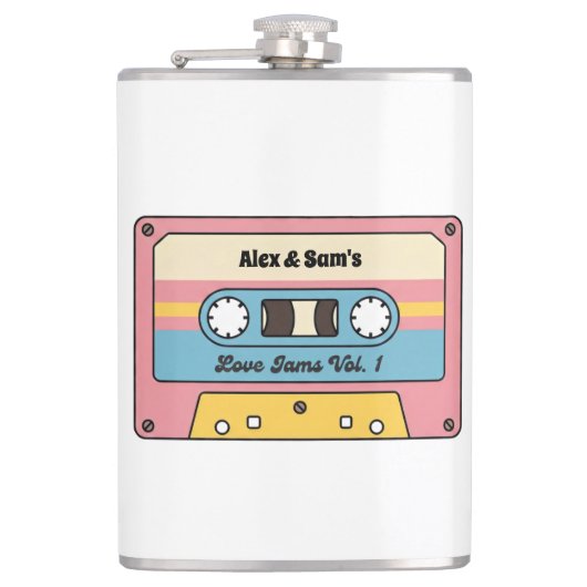 Flasques Cassette personnalisé de chansons d'amour – Nom pe (Devant)