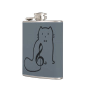 FLASQUES CAT ET MUSIQUE NOTE (Gauche)