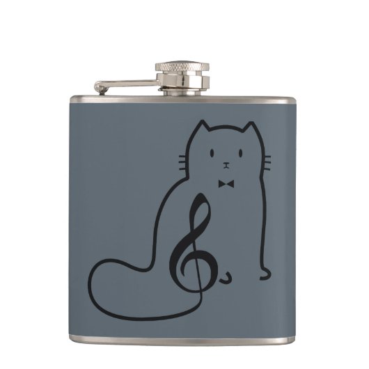 FLASQUES CAT ET MUSIQUE NOTE (Devant)