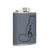 FLASQUES CAT ET MUSIQUE NOTE (Droite)