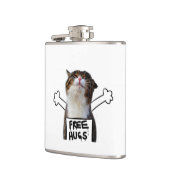 Flasques Cat holding Free Hugs Sign (Gauche)