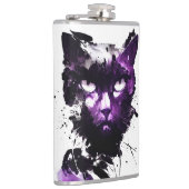 Flasques Cat Wild Nature Esprit libre Art Peinture de pince (Droite)