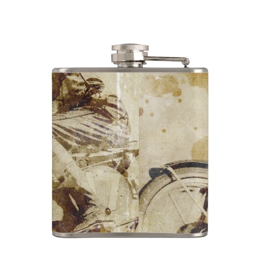 Flasques Cavalier vintage de moto (Dos)