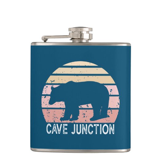 Flasques Cave Junction Oregon Retro Bear (Devant)