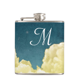 Flasques Céleste Voir les étoiles Monogramme Whiskey Flask