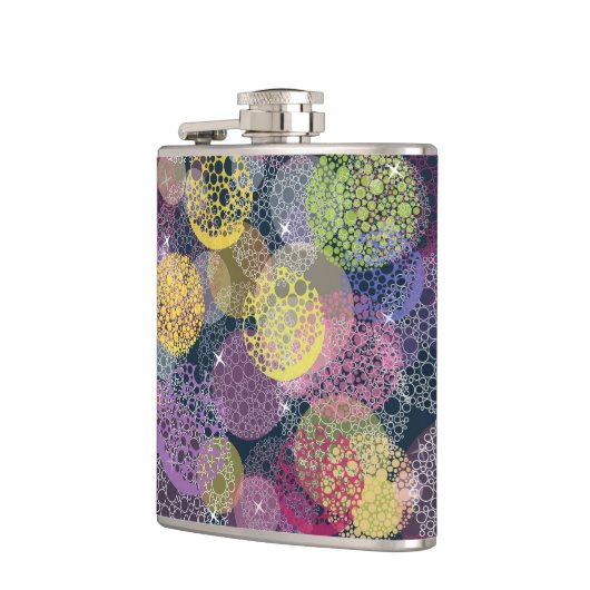 Flasques Cercle de points Polka de la Cute Abstraite (Gauche)