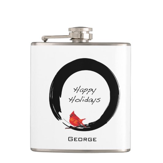 Flasques Cercle zen avec Cardinal de Noël (Devant)