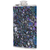 Flasques Cercles Abstraits dessinés à la main, Bleu, Violet (Gauche)