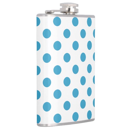 Flasques Cercles Pois bleu paon (Droite)