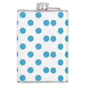 Flasques Cercles Pois bleu paon (Dos)