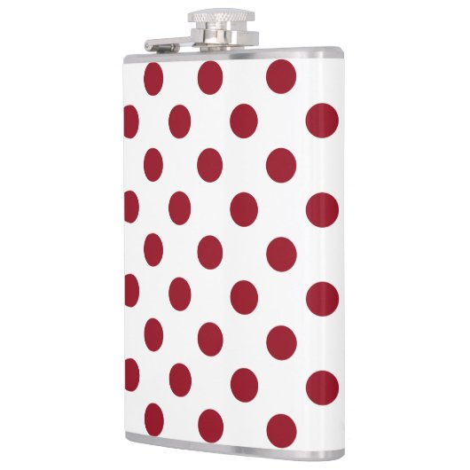Flasques Cercles Pois rouges Crimson (Gauche)