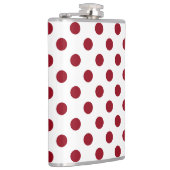 Flasques Cercles Pois rouges Crimson (Droite)