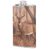 Flasques Cerf De Virginie Dans La Forêt Style Rétro Nature (Gauche)