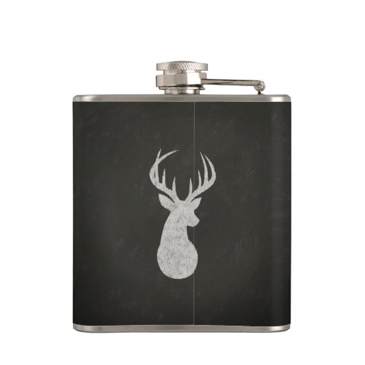 Flasques Cerfs communs avec le dessin de craie (Dos)