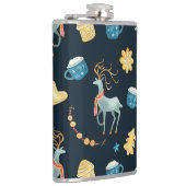 Flasques Cerfs de Noël : Aquarelle Motif sans ambages (Droite)