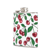 Flasques Cerises rouges sur blanc (Gauche)