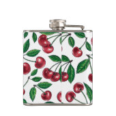 Flasques Cerises rouges sur blanc (Dos)