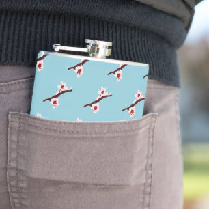 Flasques Cerisier en Fleur, Sakura, Motif Floral Rose