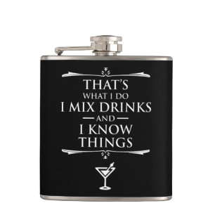 Flasques C'est ce que je fais pour mélanger des boissons e