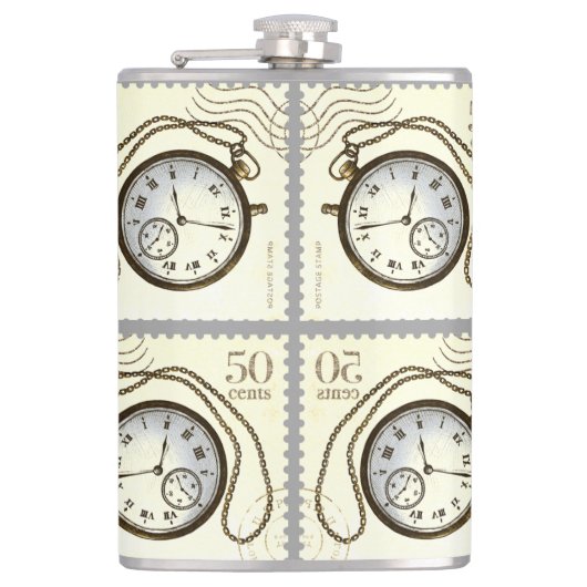 FLASQUES C'EST L'HEURE DE PRENDRE UN VERRE (Devant)