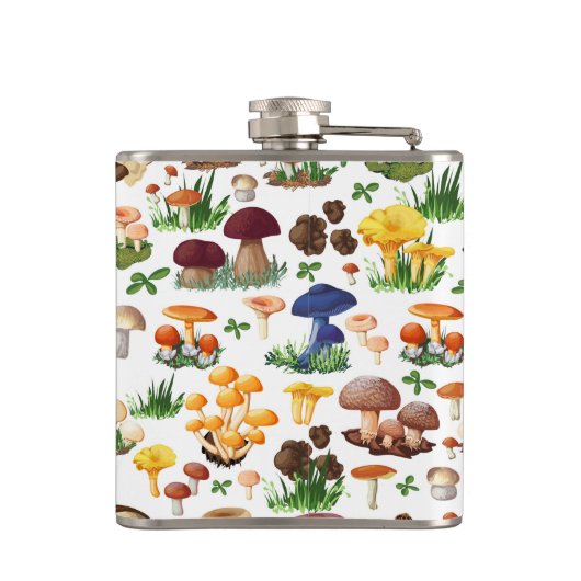 Flasques Champignons colorés sur blanc (Dos)