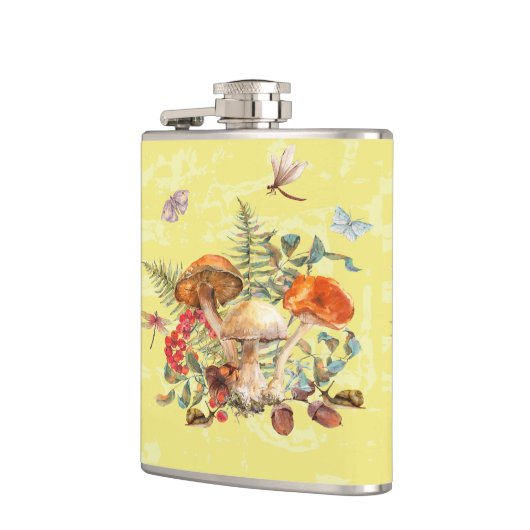 Flasques Champignons, libellules, papillons et escargots (Gauche)