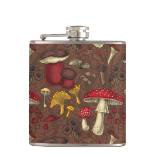 Flasques Champignons sauvages sur brun